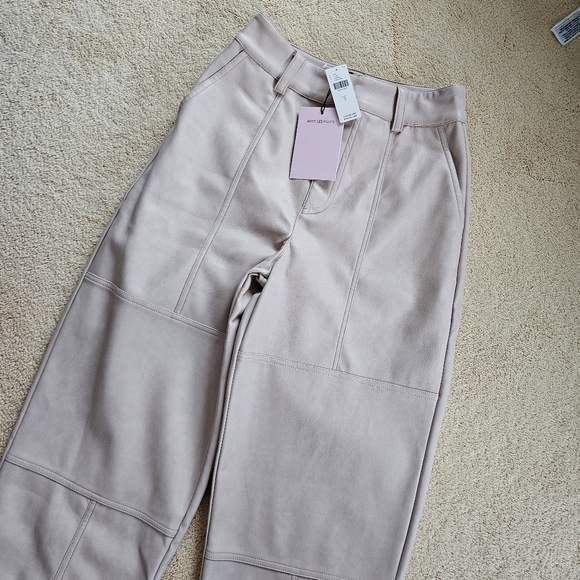 ANTHROPOLOGIE AVEC LES FILLES Vegan Faux Leather Soft Utility Pants - Picture 2 of 10